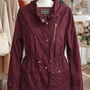 C'est Toi Women's Wine Utility Spring Jacket